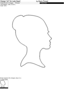 Victorian Woman Profile Head